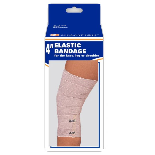 Champion Universal Elastic Bandage – 4" Wide Adjustable Compression Wrap