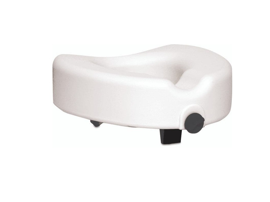 ProBasics Raised Toilet Seat with Lock, 4.5" Elevated Seat with Extra-Large Hygienic Cutout – Tool-Free Install for Added Bathroom Safety and Comfort