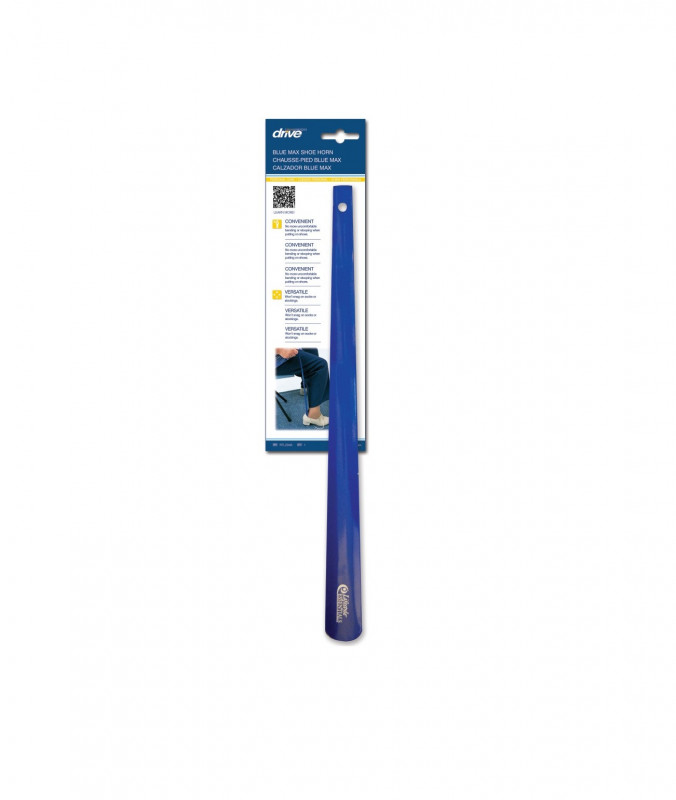 Drive Medical Extra-Long Metal Shoehorn – 23" Assistive Tool for Easy Shoe Wearing Without Bending