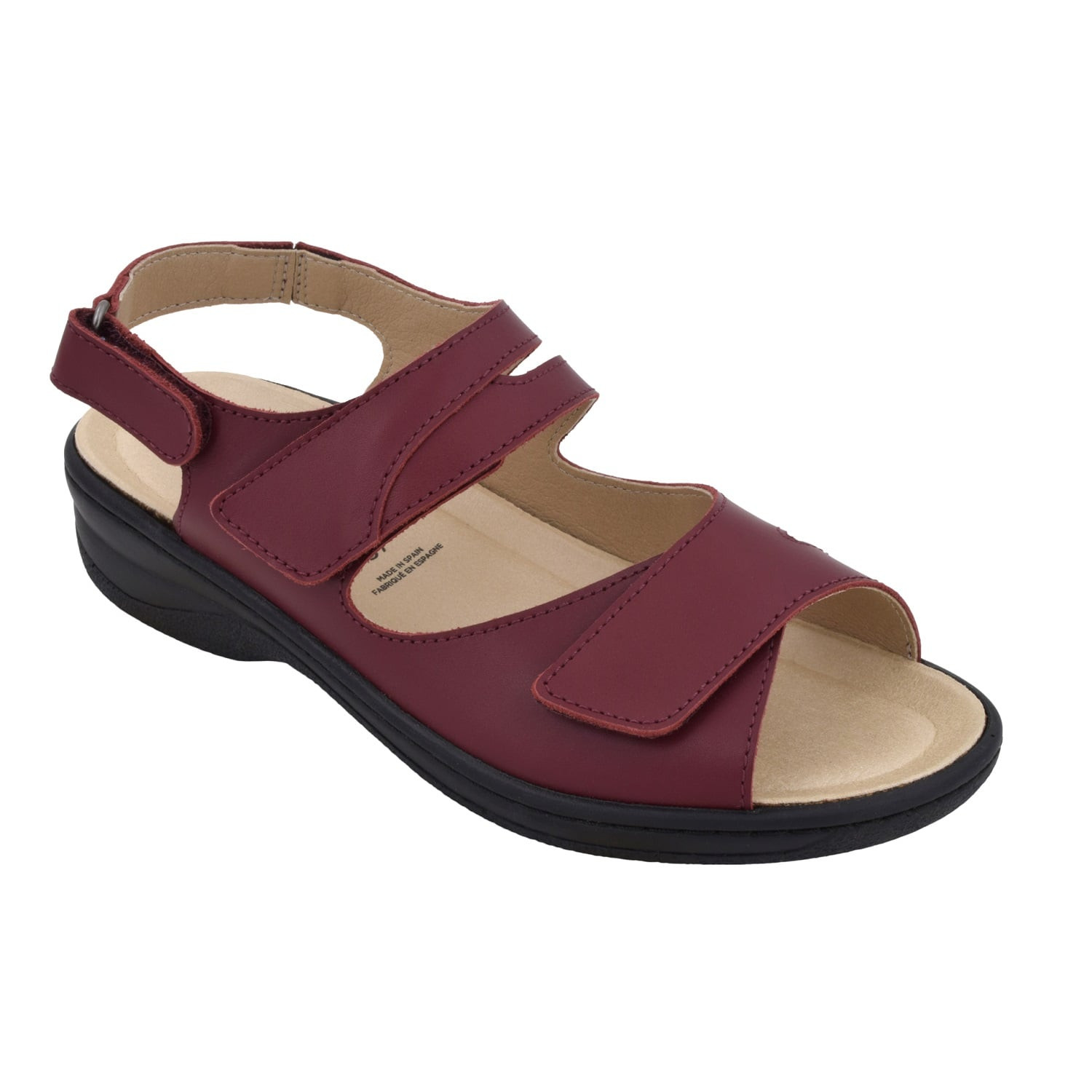 BBiotime Jersey Women's 3-Way Adjustable Leather Sandals with Biofresh Lining and Cork Footbed – Breathable, Supportive Sandals for Everyday Comfort