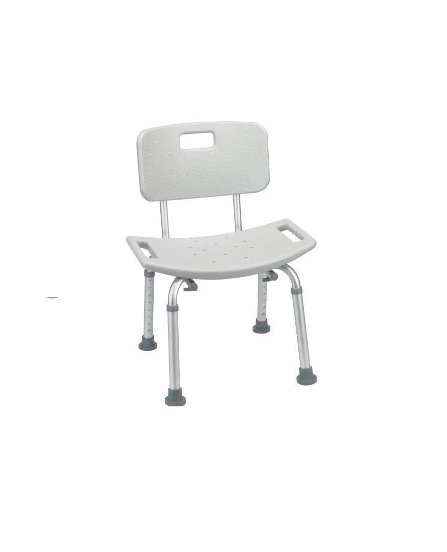 Drive Medical Adjustable Shower Chair with Removable Backrest, Contoured Seat, Non-Slip Feet & Tool-Free Assembly, Lightweight Bath Seat, 300 lb