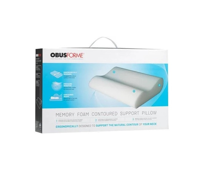 ObusForme ErgoAlign Contour Memory Foam Pillow – Dual Height Cervical Support